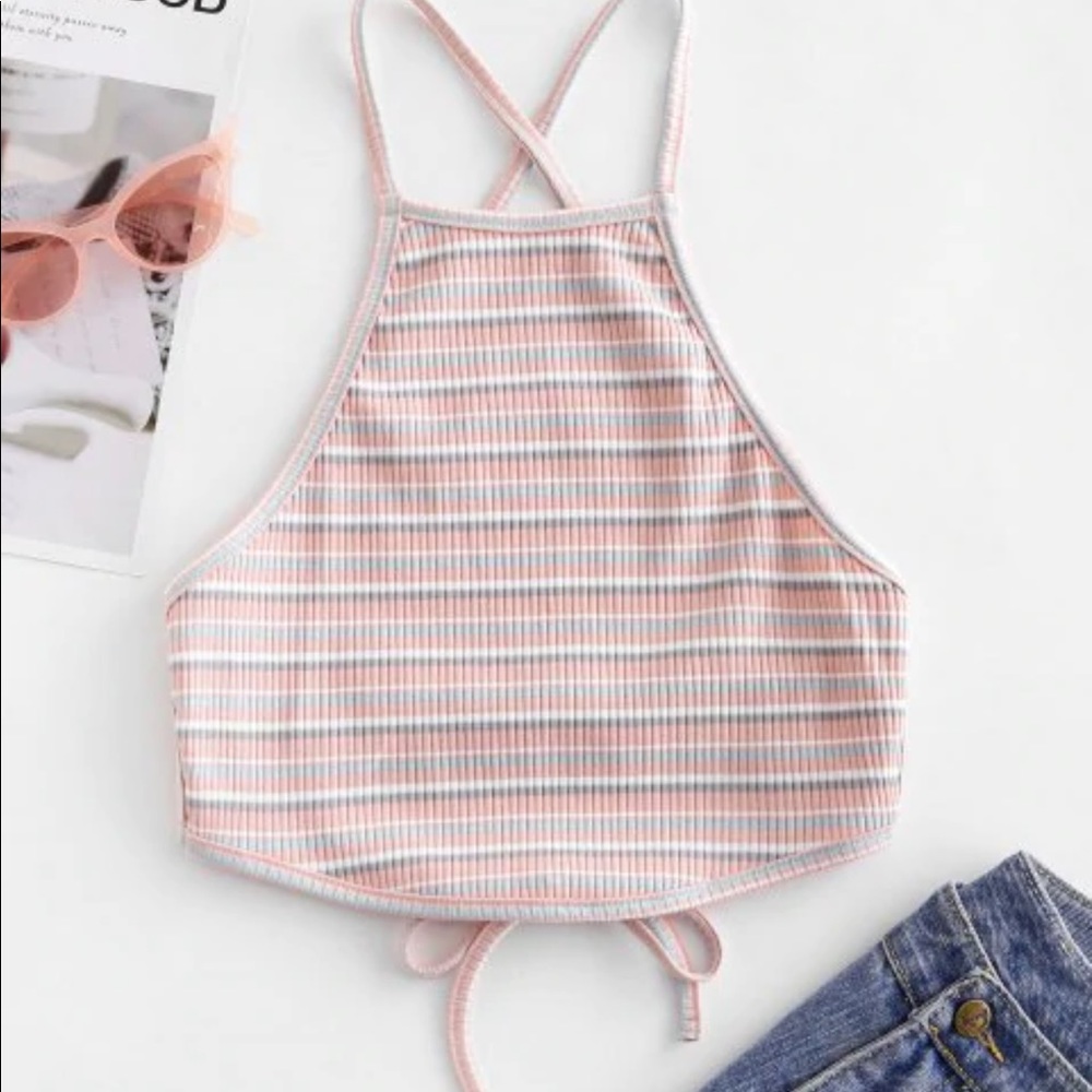 Striped Cropped Cami